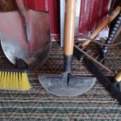 Assorted Hand Tools and Outdoor Items