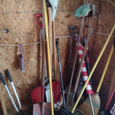 Assorted Hand Tools and Outdoor Items