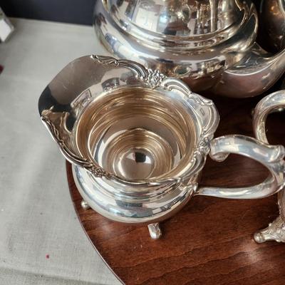 950 Sterling Silver Tea Coffee Creamer Sugar bowl