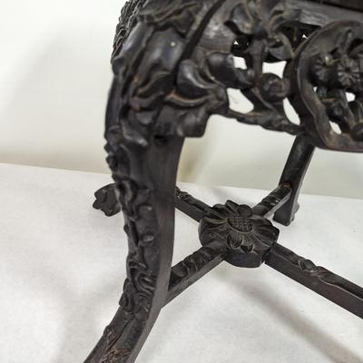 Wooden Tile Top Plant Stand