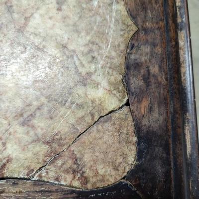 Wooden Tile Top Plant Stand