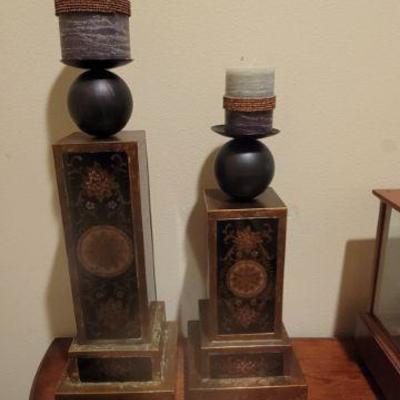 set of candle holders