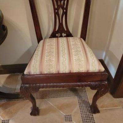 Chippendale Carved Mahogany Chair (set of 2) $150 each