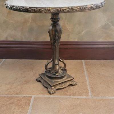 Small round table with marble top $85