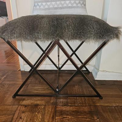 Faux Fur Bench