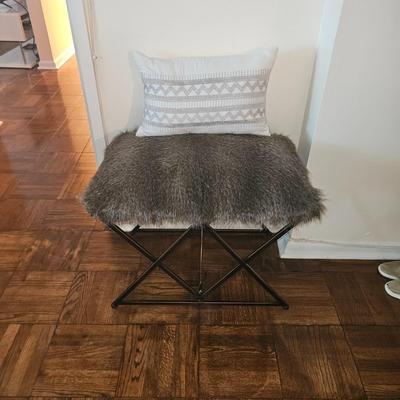 Faux Fur Bench