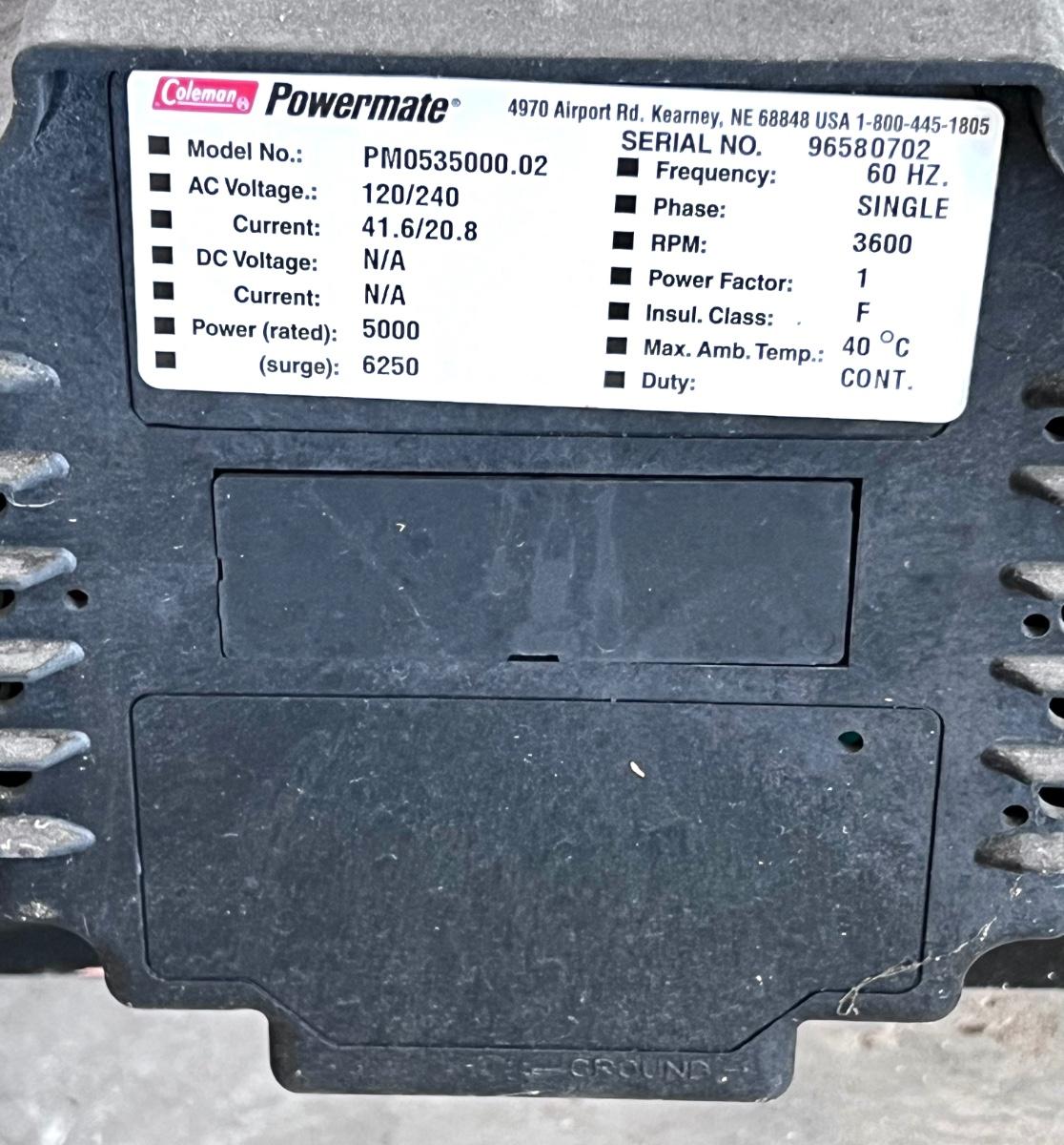 Coleman Powermate ProGen 5000 Generator