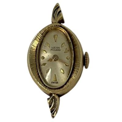 Stamped 14K Gold Lucien Piccard Ladies' Watch [3.23g]