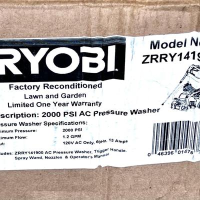 Ryobi 2,000-PSI 1.2 GPM Electric Pressure Washer
