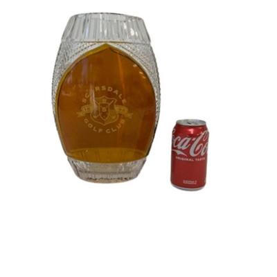 Vintage Julia Cut Crystal Amber Vase