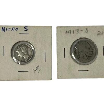 Buffalo Nickel and Mercury Dime Assortment