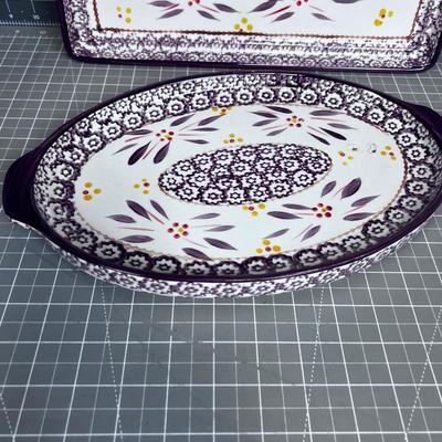 TEMPTATIONS Rectangle and Shallow Oval Baking Dish