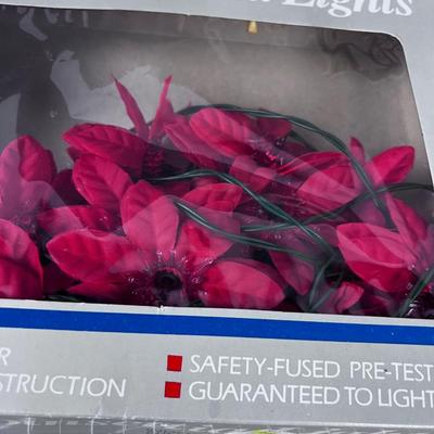 Silk Poinsette Lights