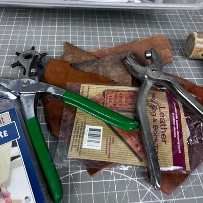 Tub of Leather Working Tools