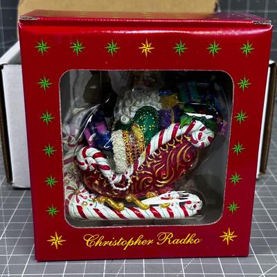 Christopher Radko- Candy Ride Santa ii