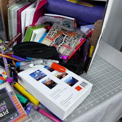 Super OFFICE SUPPLY Box; Pens, Pencils, Cards