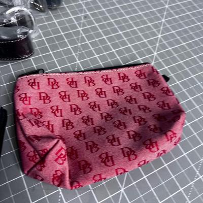 Dooney & Bourke Accessories; 2 make up Bags, 2 straps and 1 key fob