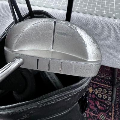 Golf Clubs & Bag, Mostly Woods and a putter