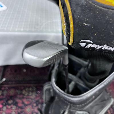 Golf Clubs & Bag, Mostly Woods and a putter
