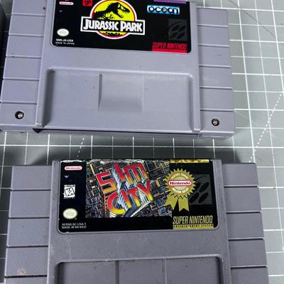 (6) Super Nintendo Cartridges, With Aladdin