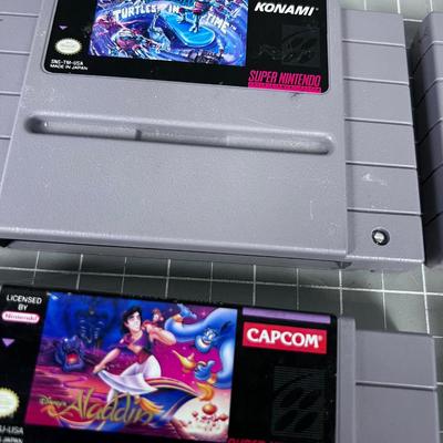 (6) Super Nintendo Cartridges, With Aladdin