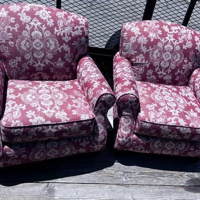 Fusion Furniture Upholstered Arm Chair Pair