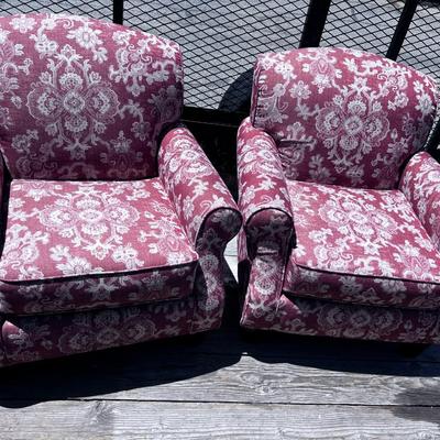 Fusion Furniture Upholstered Arm Chair Pair