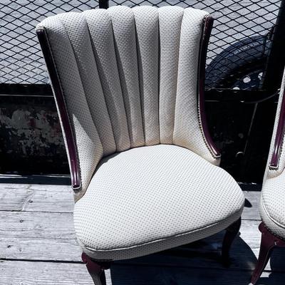 Pair of Queen Anne Parlor Chairs, Butter Tone