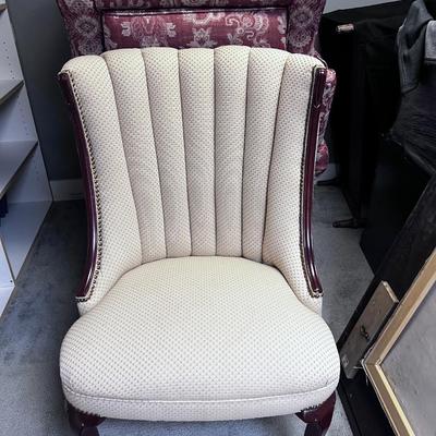 Pair of Queen Anne Parlor Chairs, Butter Tone