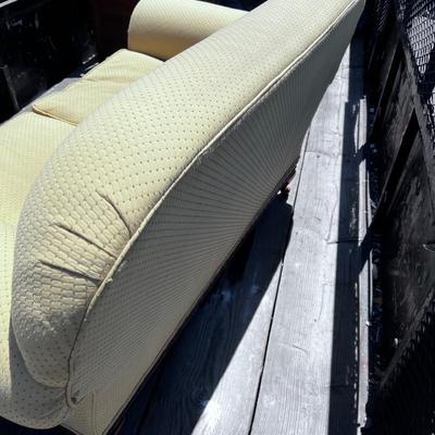 Light Gold Upholstered Love Seat By Lillian August