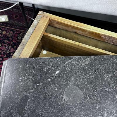 Rustic Marble top Night Stand