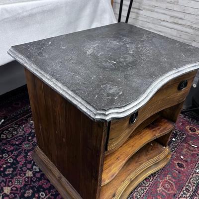 Rustic Marble top Night Stand