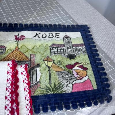 Basket of Linens Either New or Vintage