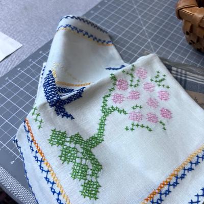 Basket of Linens Either New or Vintage
