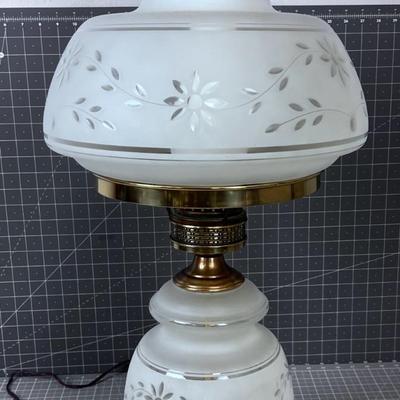 Vintage White Glass Lamp