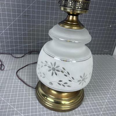 Vintage White Glass Lamp