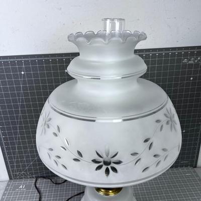 Vintage White Glass Lamp