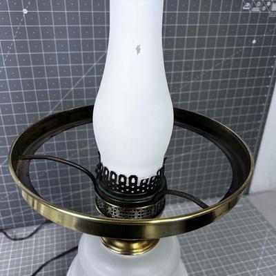 Vintage White Glass Lamp