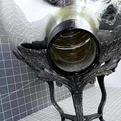 Mercury Glass Flask with Stand