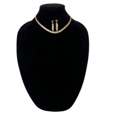 Tested 14K Gold Necklace and Earrings Set [9.08g]