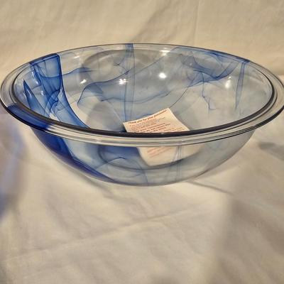 Pyrex Watercolor Blue Lagoon & Anchor Hocking Blue Glass Bakeware (K-JS)