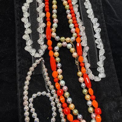 6 beaded necklaces and 1 bracelet