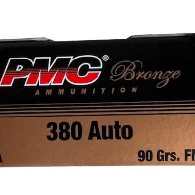 PMC Bronze .380 Auto Ammunition (NO SHIPPING)