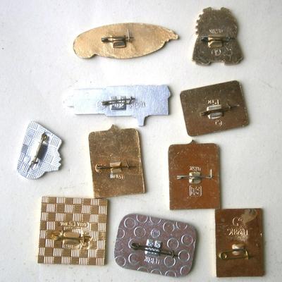10 Old Russian Commemorative Pins