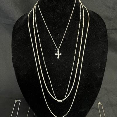Marked Sterling Silver Chain Assortment [69.13g]