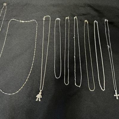 Marked Sterling Silver Chain Assortment [69.13g]