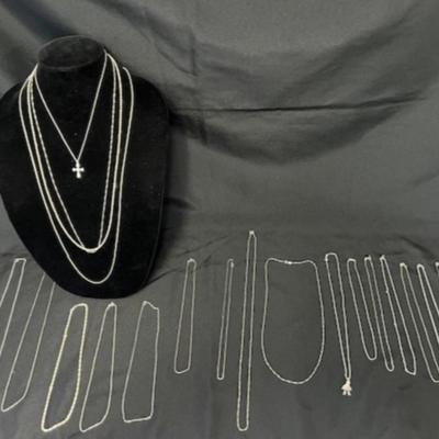 Marked Sterling Silver Chain Assortment [69.13g]