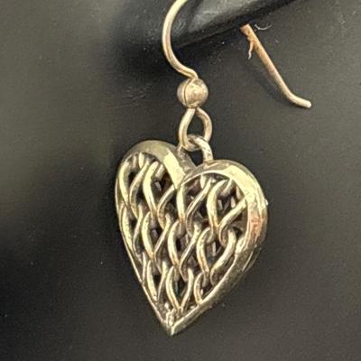 Heart of memories 925 silver heart earrings