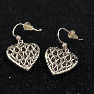 Heart of memories 925 silver heart earrings
