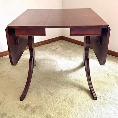Vintage Drop Leaf Dining Table and Six Chairs